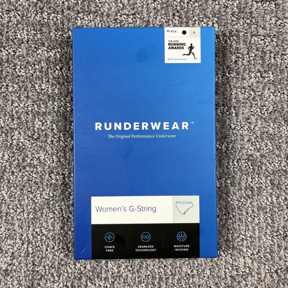 Runderwear Underwear Womens Small Black G-String Thong Seamless Running Athletic - Picture 1 of 11